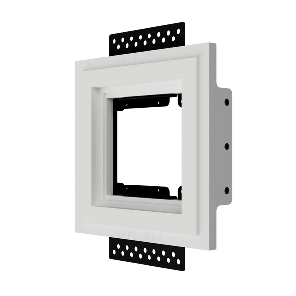 Paintable plaster finish two-gang platform for Lutron New Architectural Style faceplates