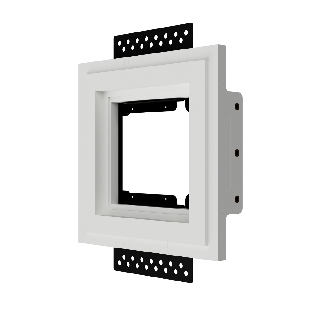 Paintable plaster finish two-gang platform for Lutron New Architectural Style faceplates