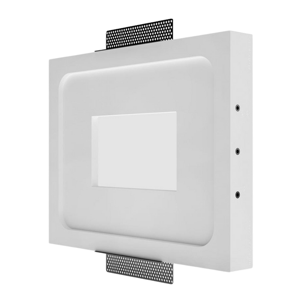 SeeLess Solutions platform showcasing Control4 touch panel in a minimalist, seamless wall installation.