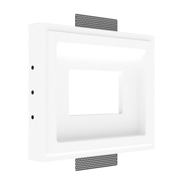 Control4 8” Touch Panel recessed into SeeLess flush mount — no visible trim.