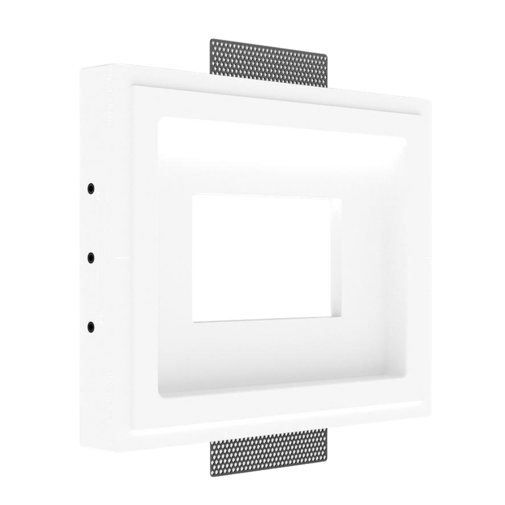 Control4 8” Touch Panel recessed into SeeLess flush mount — no visible trim.