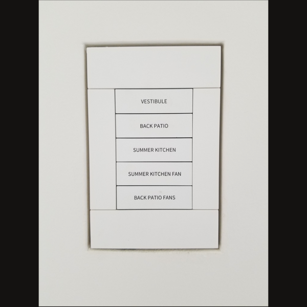 SeeLess SLA-1GHZ-062 raw site photo before paint – Crestron Horizon keypad flush installation.