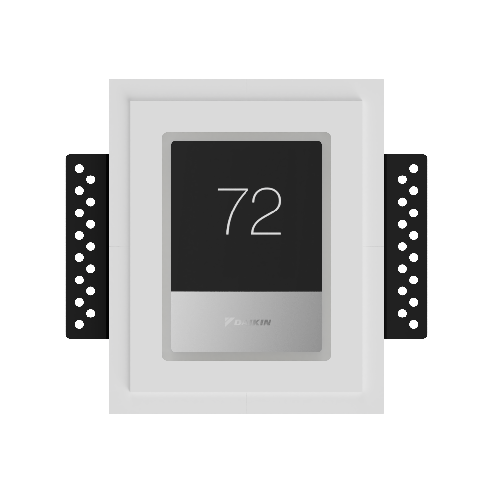 Paintable in-wall mount with clean edges for Daikin and similar Class 2 devices