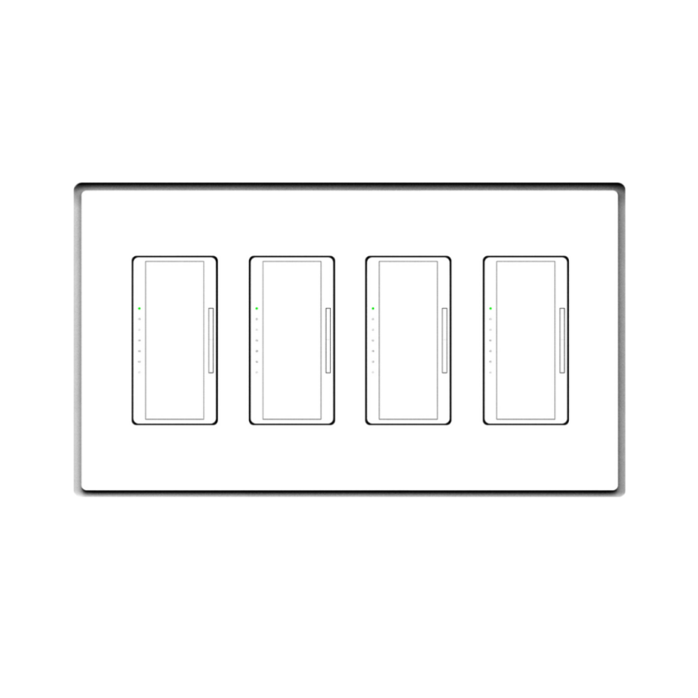SLD-4G-062 Four Gang Designer Style | Flush In-Wall Mount