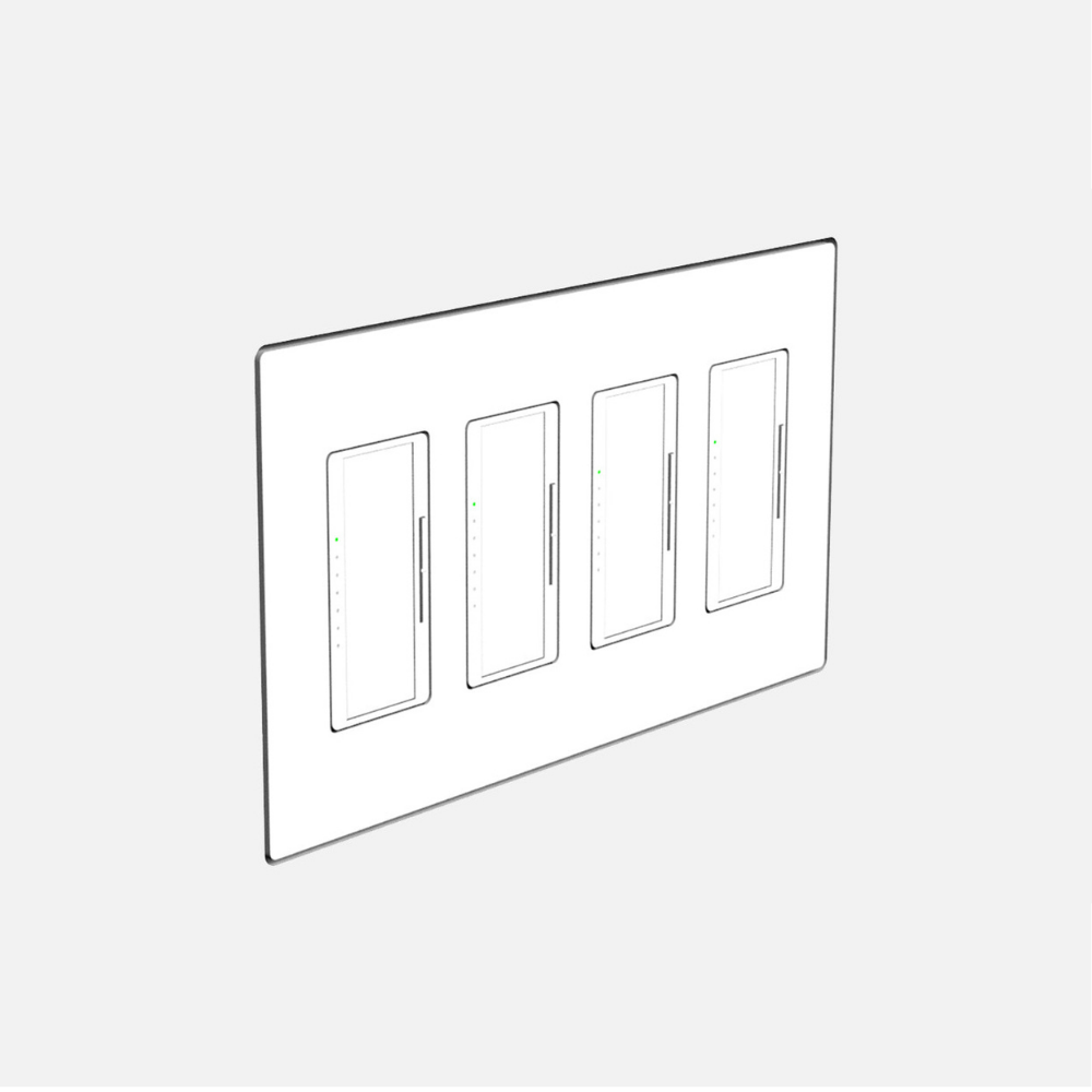 SLD-4G-062 Four Gang Designer Style | Flush In-Wall Mount