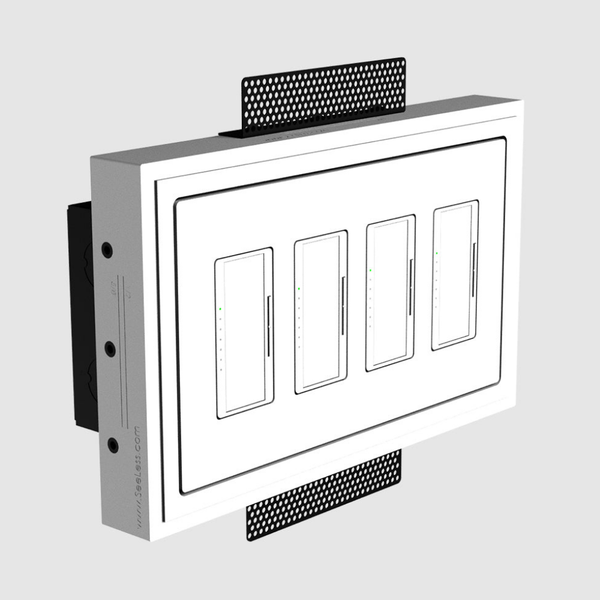 SLD-4G-062 Four Gang Designer Style | Flush In-Wall Mount