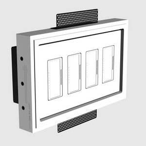 SLD-4G-125 plaster platform – sleek integration for four-gang electrical wiring devices