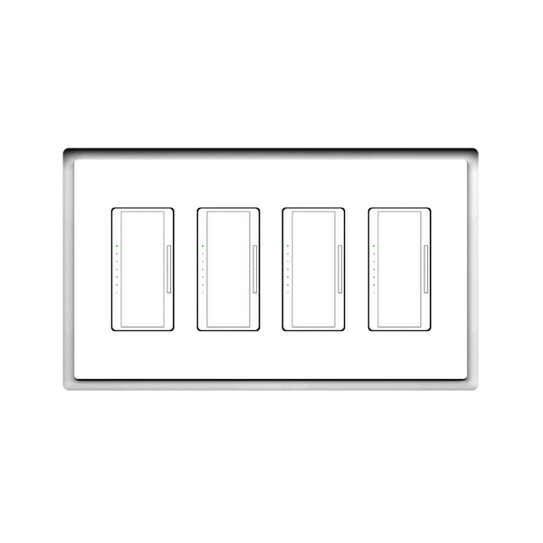 Four-gang in-wall plaster mount, SLD-4G-125 – trimless install with contemporary styling