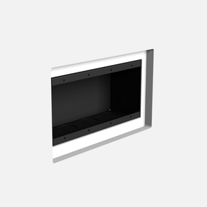 SLD-4G-250 four-gang recessed platform – smooth drywall finish, pre-paint view