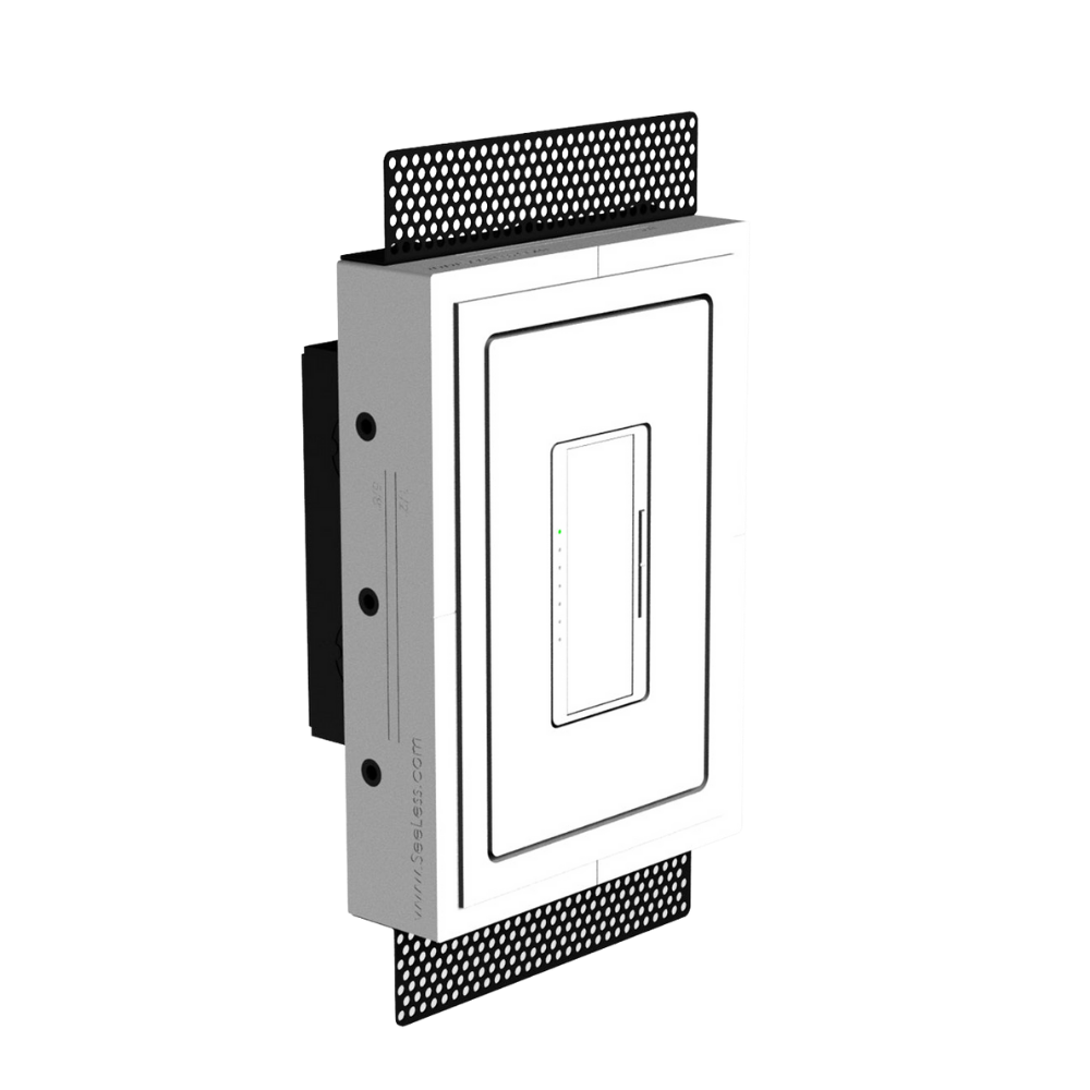 One-gang SeeLess mount for designer electrical installations