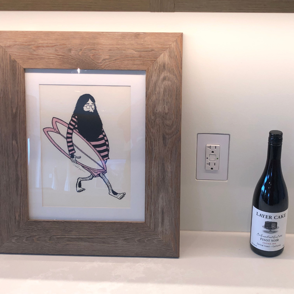 One-gang flush wall adapter for designer-grade finishes