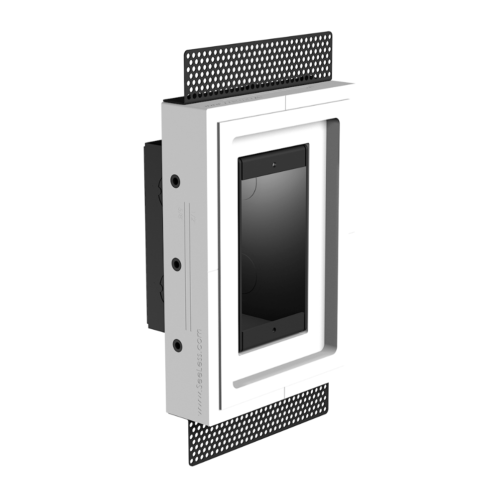 Architectural one-gang flush mount platform for interior wall installs