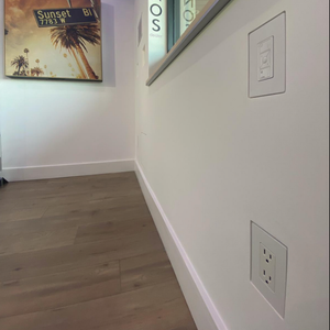 Side angle of SLD-1G-062 Designer Style Flush Mount for smooth wall finish