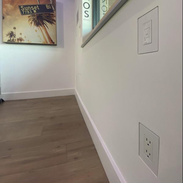 Side angle of SLD-1G-062 Designer Style Flush Mount for smooth wall finish