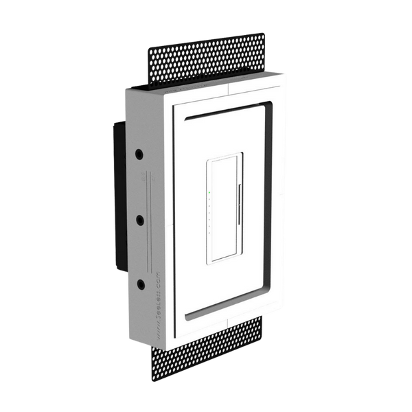 Front view of SeeLess SLD-1G-125 mount showing precise 1/8" edge gap