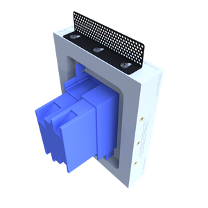 Rounded one-gang flush wall mount for Carlon box – ring not included