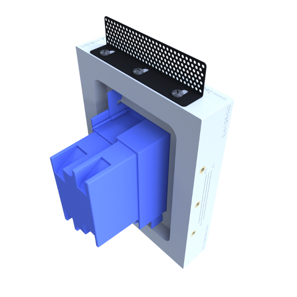 Rounded one-gang flush wall mount for Carlon box – ring not included