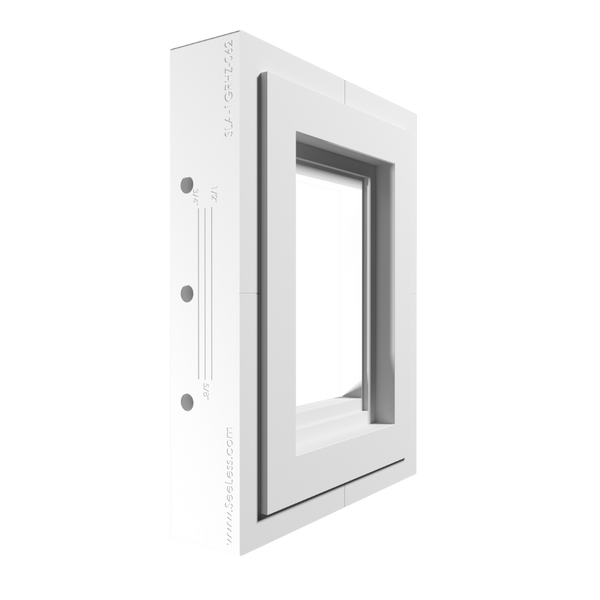 Close-up of soft radius edge on SeeLess designer-style mount