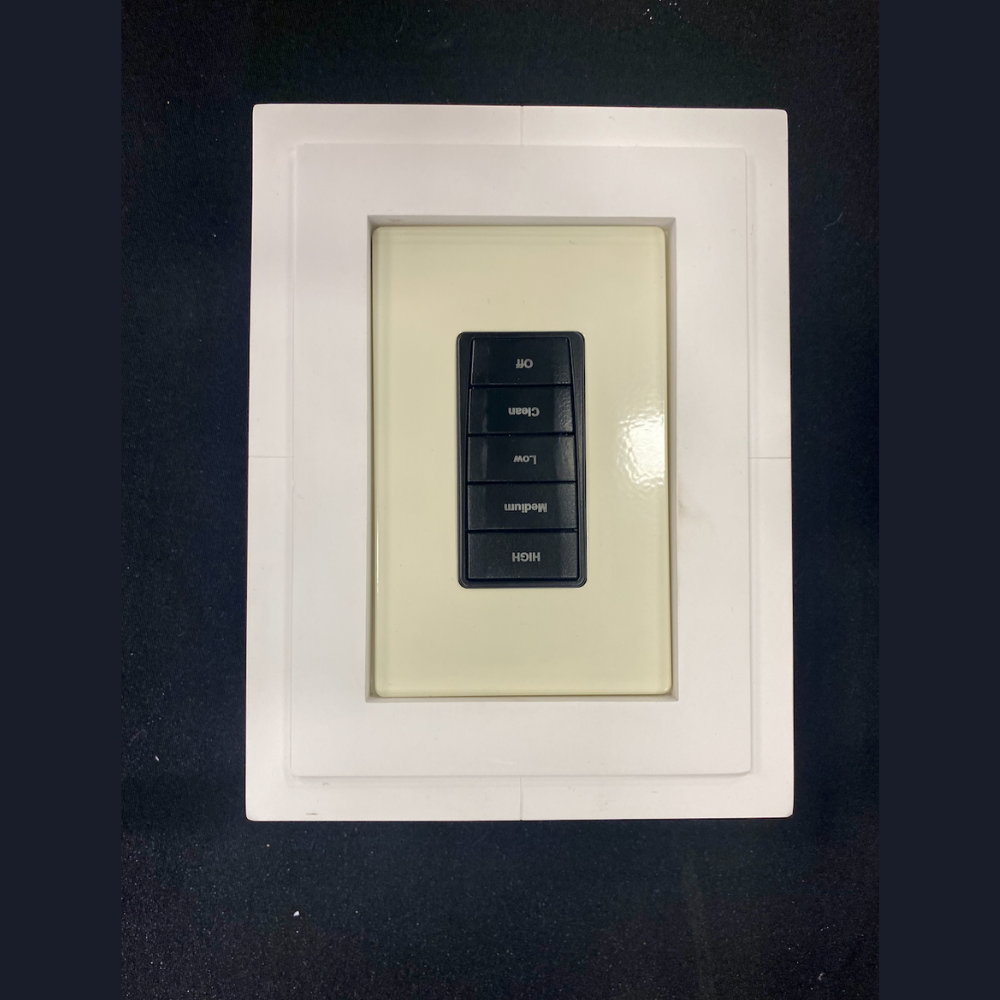 Minimalist one-gang mount with rounded edges for architectural finishes