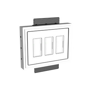 Rounded corner three-gang mud-in mount, SLD-3G-062 – pre-finish drywall installation