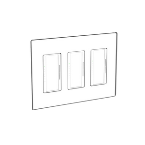 Recessed designer-style mount for Lutron faceplate, SLD-3G-062 – wall-flush setup
