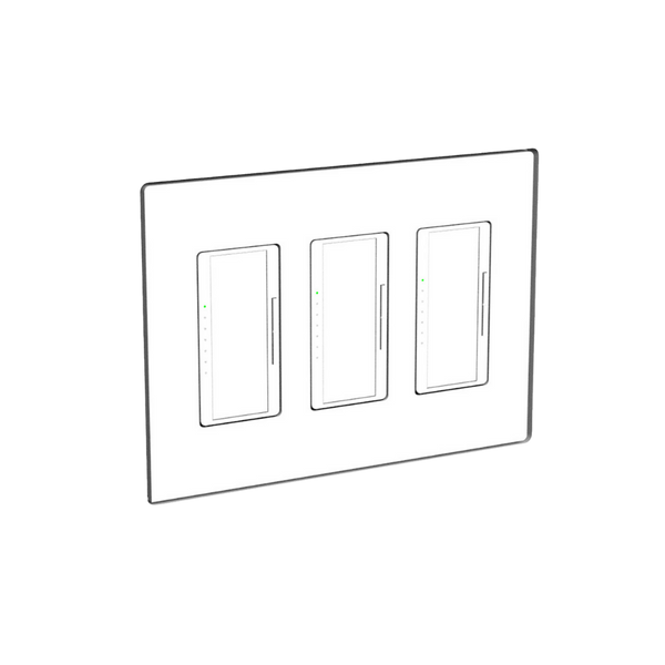 Recessed designer-style mount for Lutron faceplate, SLD-3G-062 – wall-flush setup