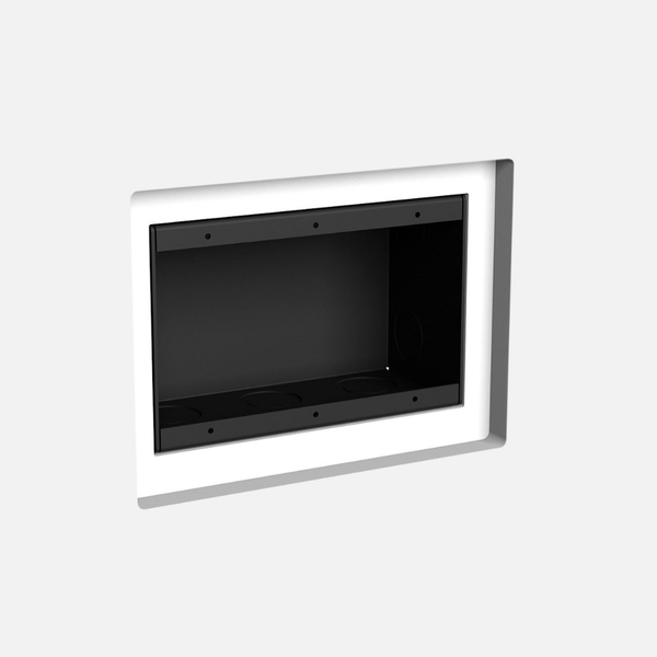 Paintable in-wall platform, model SLD-3G-062 – close-up of edge and reveal detail