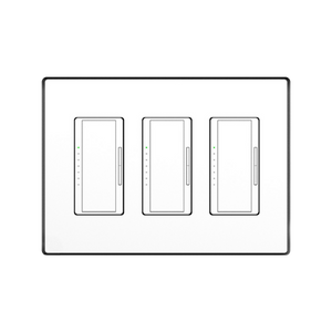 Three-gang designer-style flush mount, model SLD-3G-062 – front view in drywall