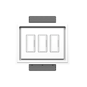 SLD-3G-250 flush mount platform – three-gang configuration shown in wall with rounded corners