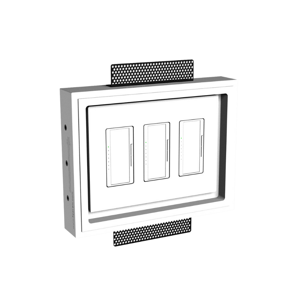 Designer-style in-wall mount, SLD-3G-250 – recessed finish compatible with Lutron devices