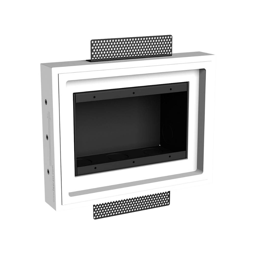 Three-gang plaster mount, model SLD-3G-250 – soft-edged profile for contemporary interiors