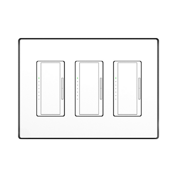 Seamless trimless mount for three-gang Carlon box, SLD-3GR-062