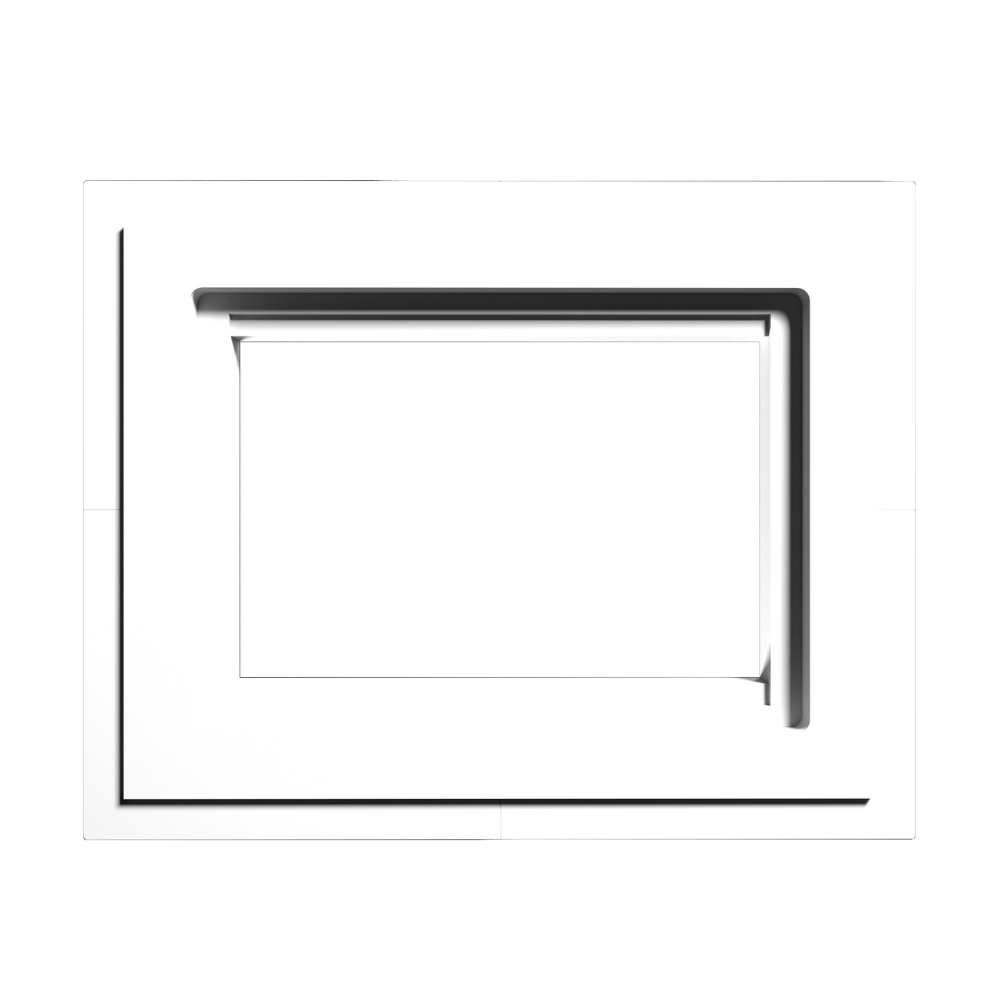 SLD-3GR-062 three-gang mud-in platform – front view with rounded corners