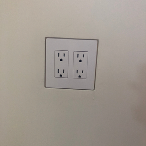 Trimless designer-style mount for two-gang Carlon box, SLD-2GR-062 – pre-finish stage