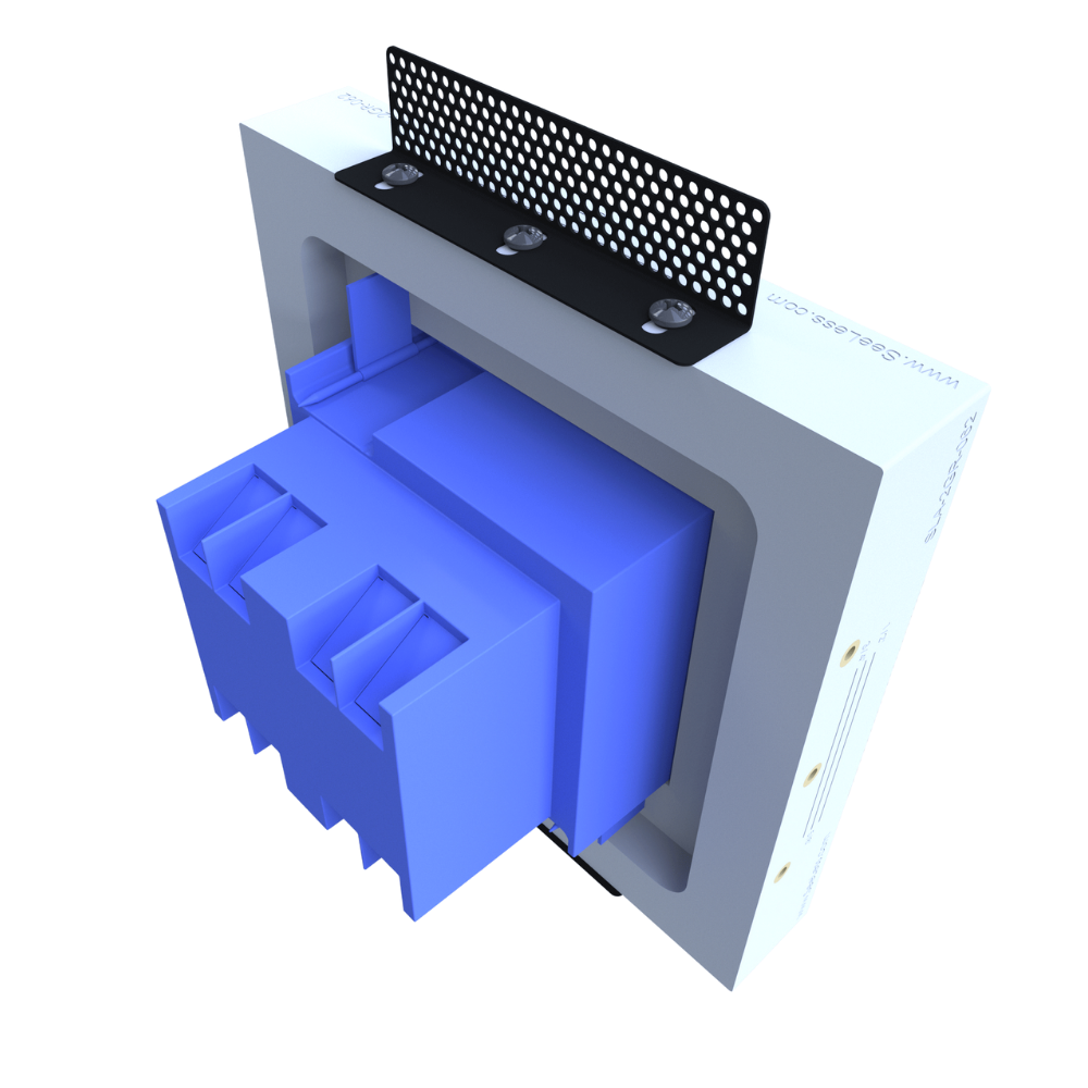 Two Gang Designer Style flush mount with Carlon-compatible opening (box/ring not included)