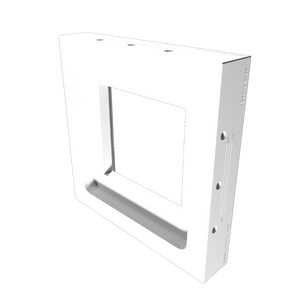 Designer-style two-gang mud-in mount – installed in wall, model SLD-2GR-062