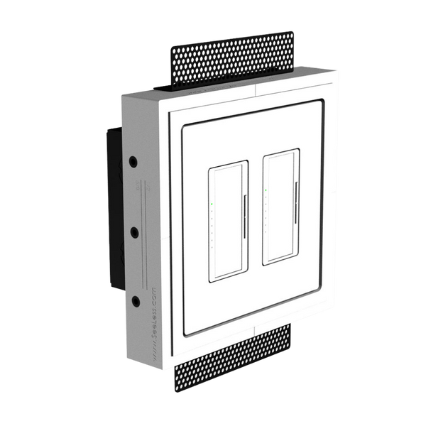 SLD-2G-062 mud-in platform – recessed two-gang trimless installation