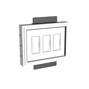 Recessed three-gang mount, SLD-3G-125 – modern in-wall setup with clean finish