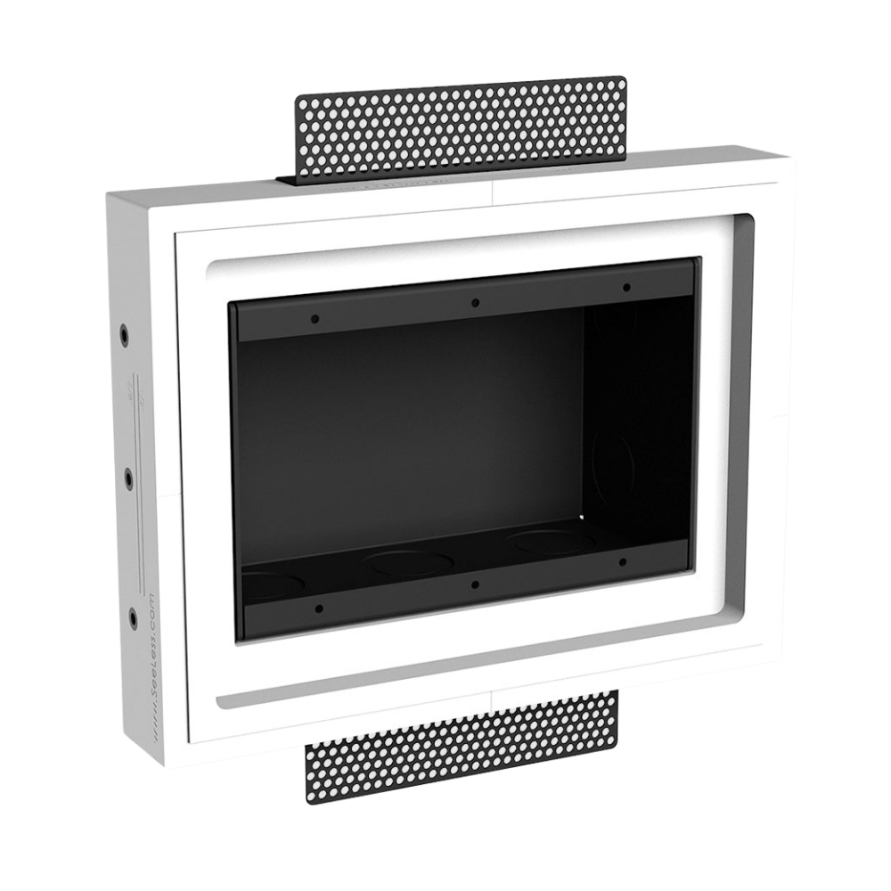 Recessed three-gang mount, SLD-3G-125 – modern in-wall setup with clean finish