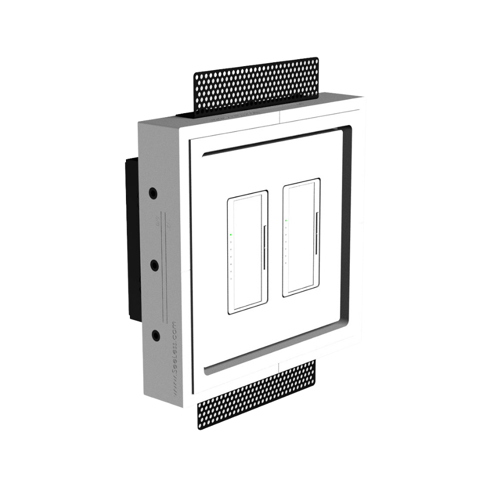 SLD-2G-125 recessed mount – plaster-ready edge detail with minimalist profile