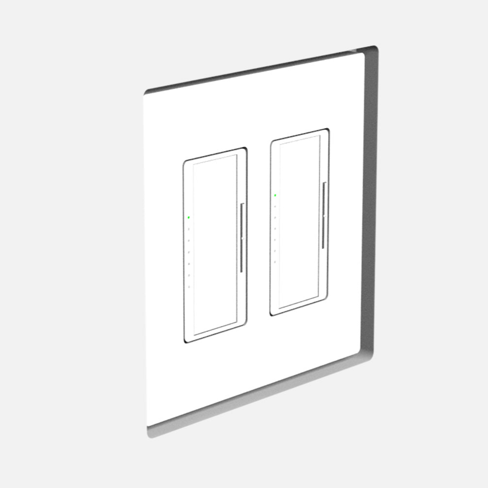 Seamless in-wall two-gang mount, SLD-2G-125 – clean lines and soft corners