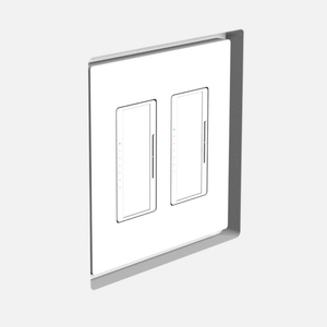 SLD-2G-250 two-gang plaster mount – shown with curved geometry and seamless wall fit