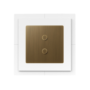 Lutron Alisse International keypad flush-mounted in SeeLess white plaster frame