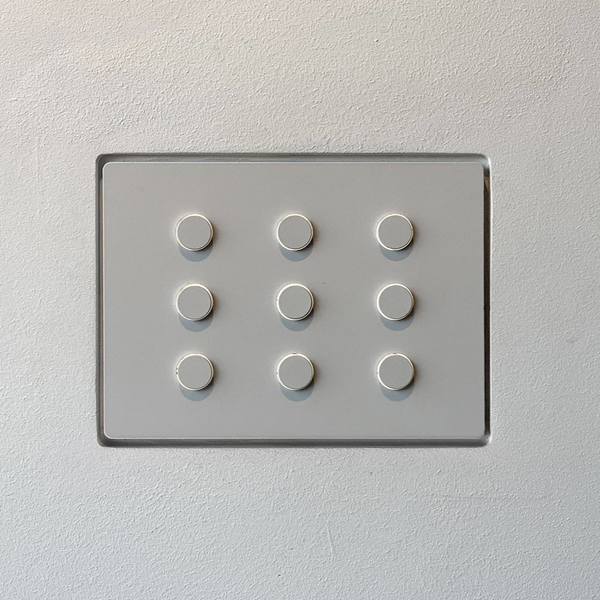 Recessed plaster platform for Lutron Alisse True Column, model SLD-1GITC-062 – seamless wall integration