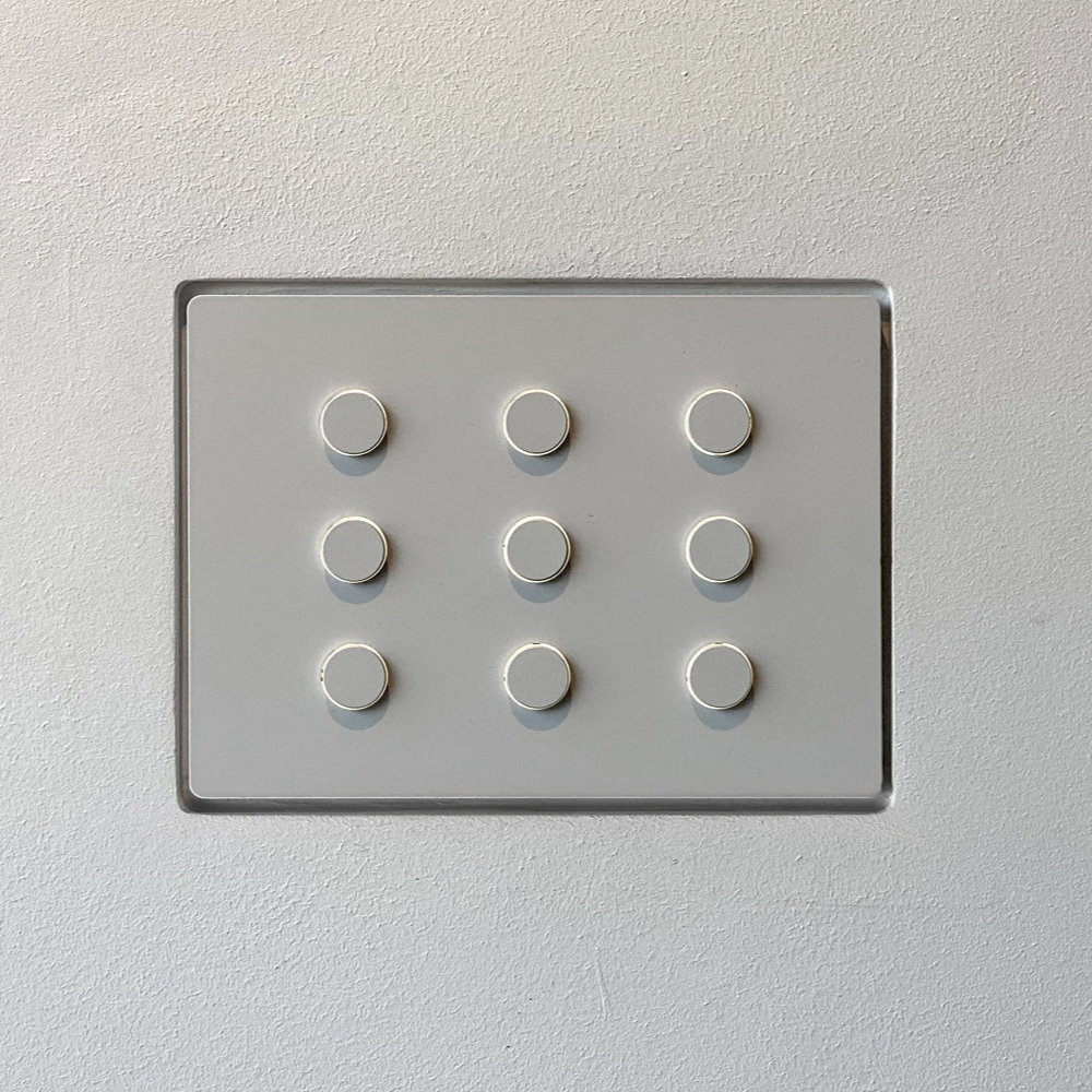 Recessed plaster platform for Lutron Alisse True Column, model SLD-1GITC-062 – seamless wall integration