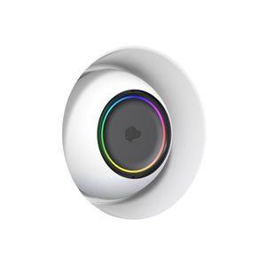 Josh.ai TS device recessed in the SLN-TSU-1000 R1 circular flush in-wall mount.