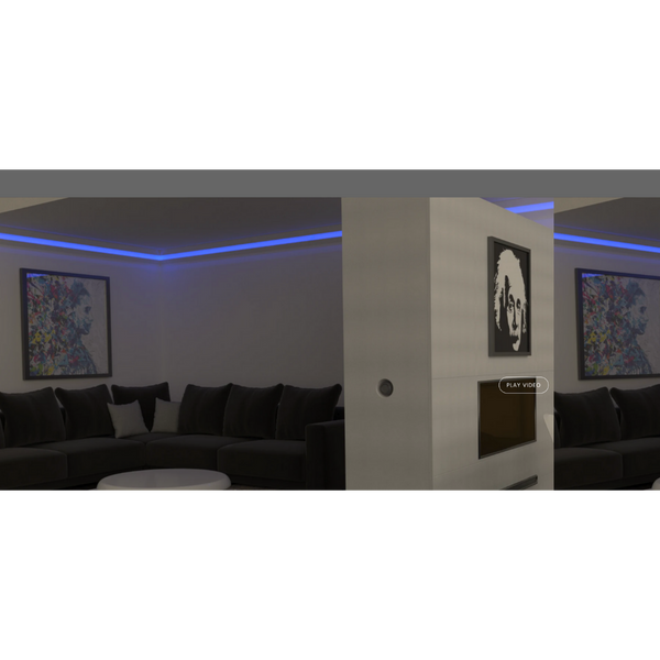 SLS-GLCC15-CR Crown Cove Corner Accessory demonstrating elegant horizontal corner finishing