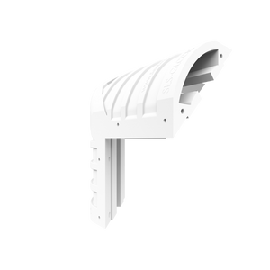 Perspective view of SLS-GLCC15-CR Crown Cove Corner Accessory integrated into a ceiling cove