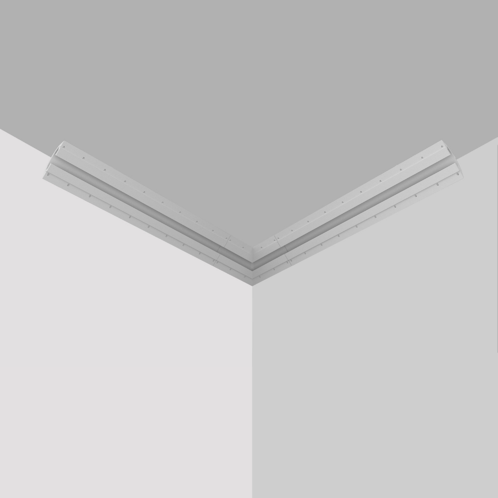 Close-up of SLS-GLCC15 Gypsum Lighting Crown Cove showing smooth gypsum finish and trimless design