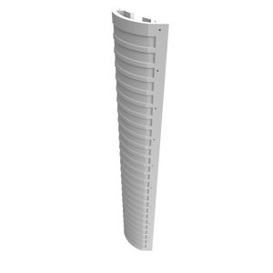 Side view of SLS-GLCC15 Gypsum Lighting Crown Cove highlighting slim profile and seamless edges